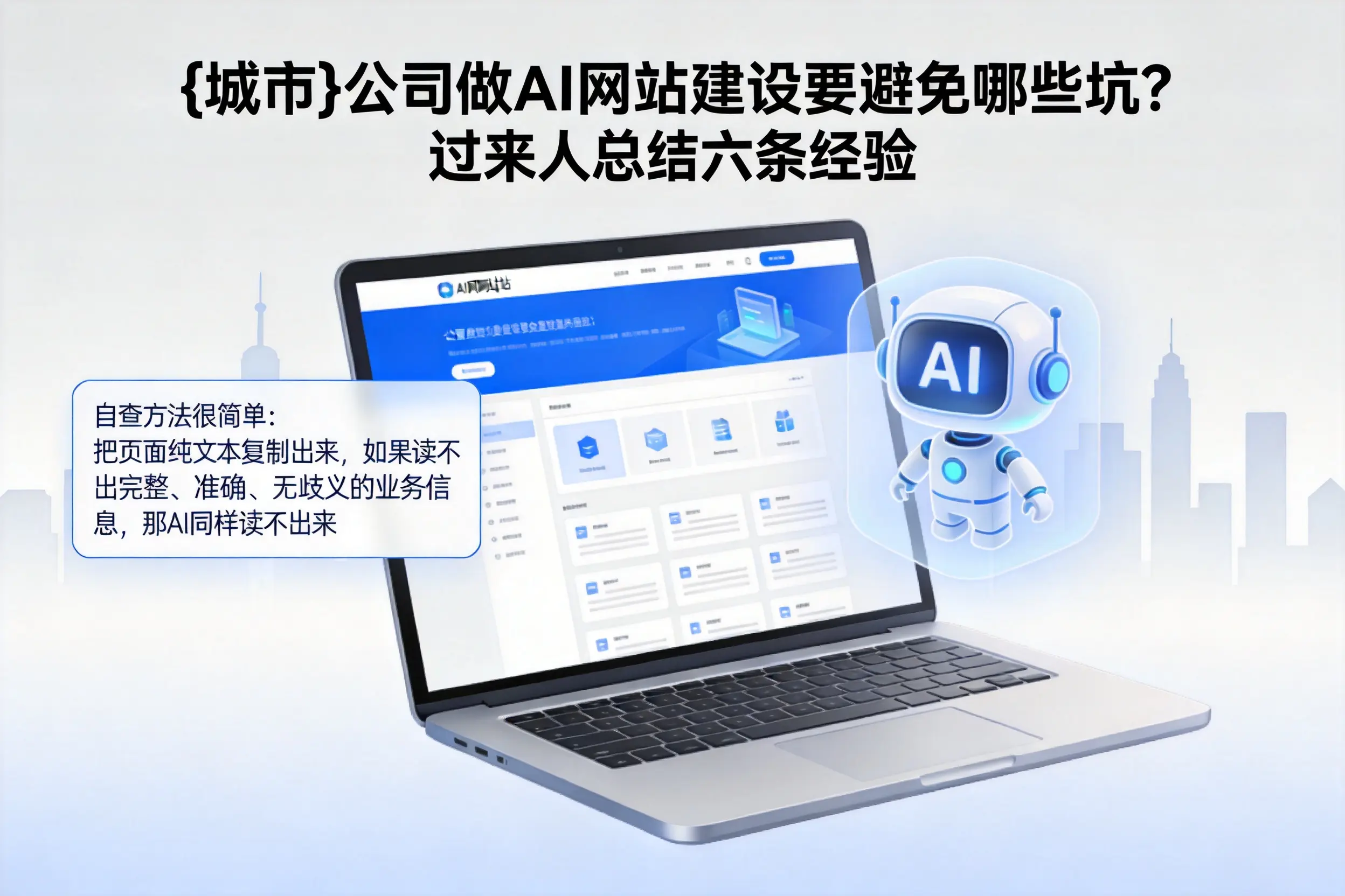 德州公司做AI网站建设要避免哪些坑？过来人总结六条经验