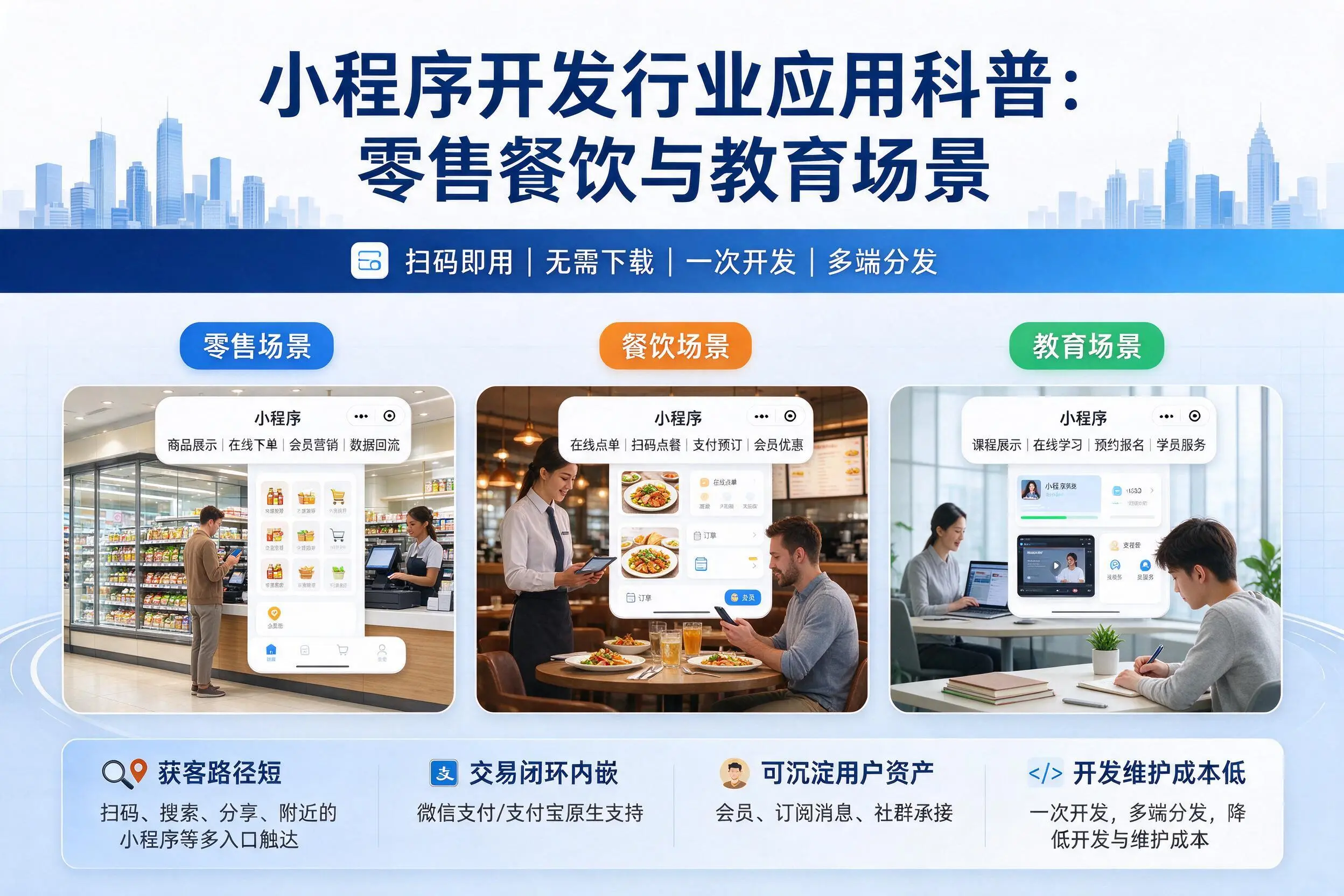 德州小程序开发行业应用科普：零售餐饮与教育场景
