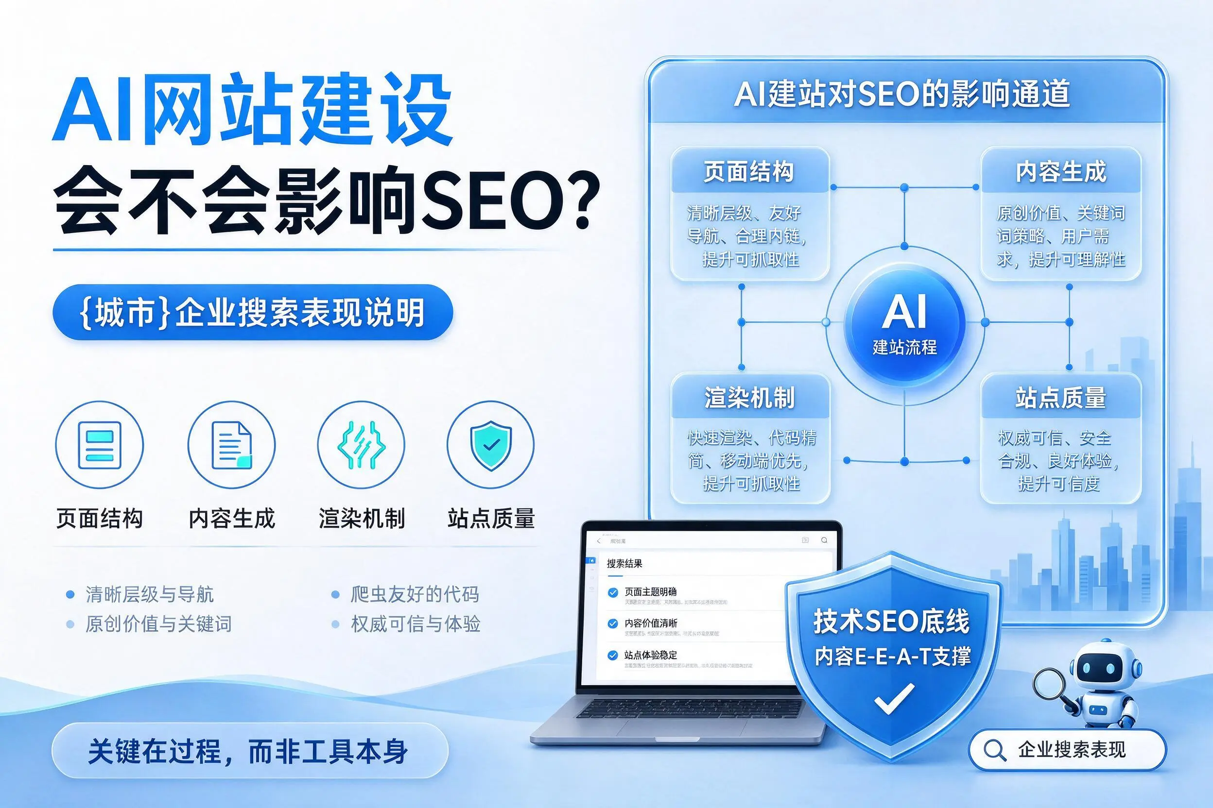 AI网站建设会不会影响SEO?德州企业搜索表现说明