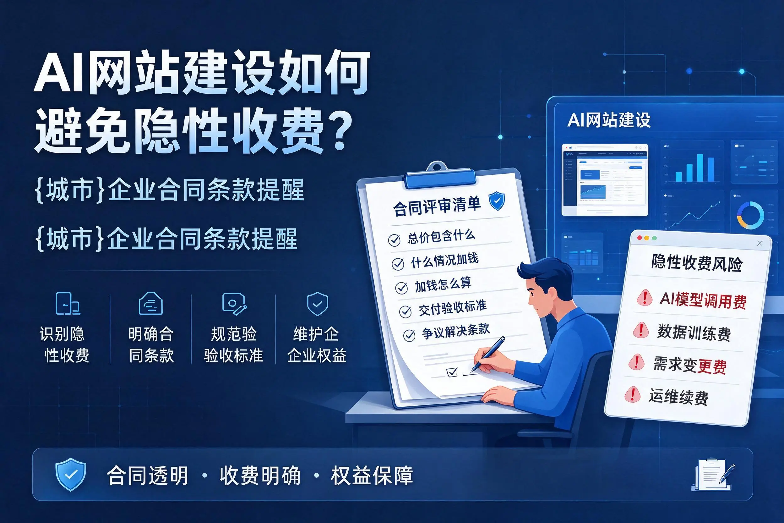 AI网站建设如何避免隐性收费？德州企业合同条款提醒