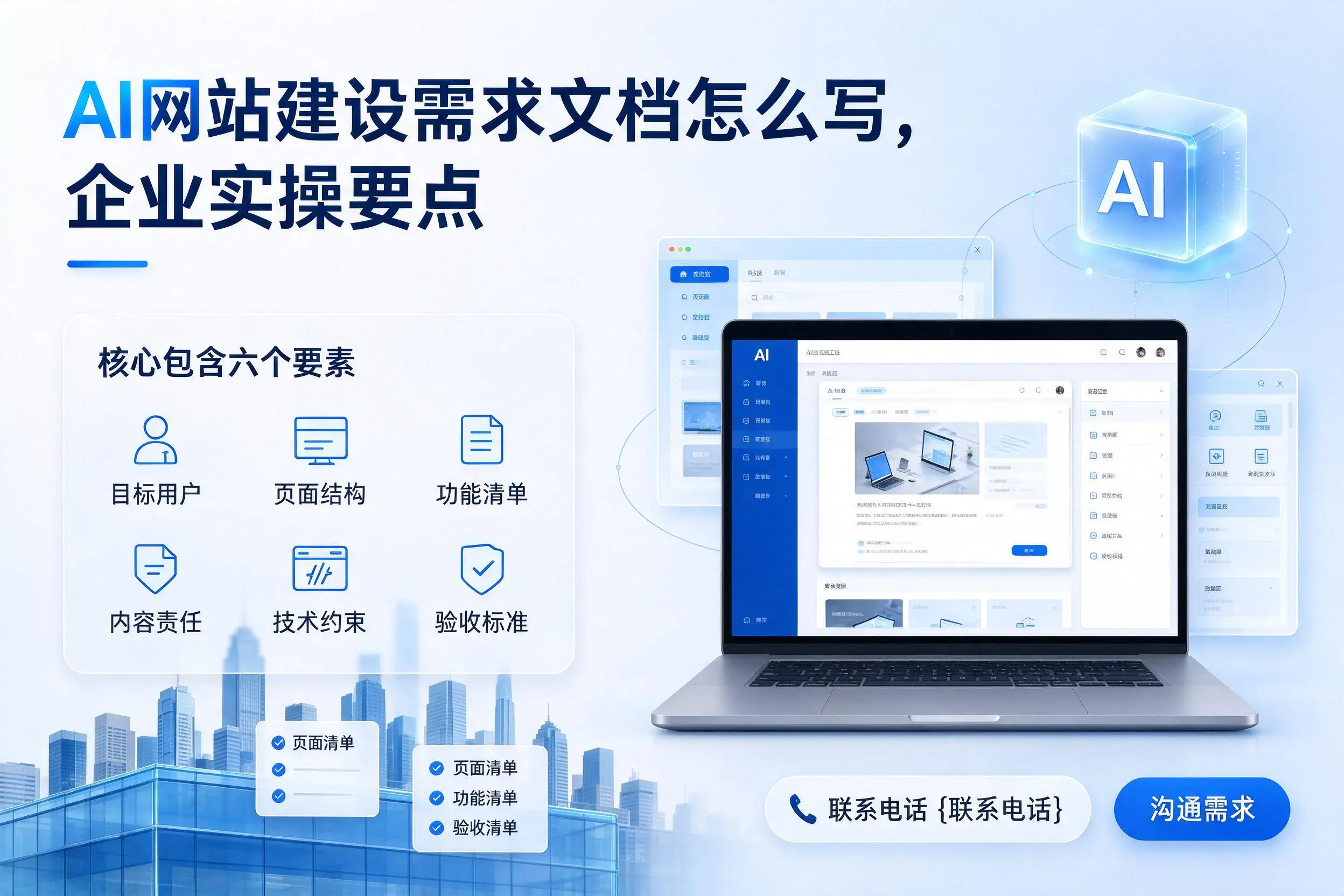 AI网站建设需求文档怎么写，德州企业实操要点